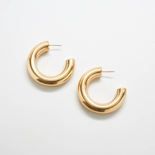 Medium Chunky Hoops - Gold