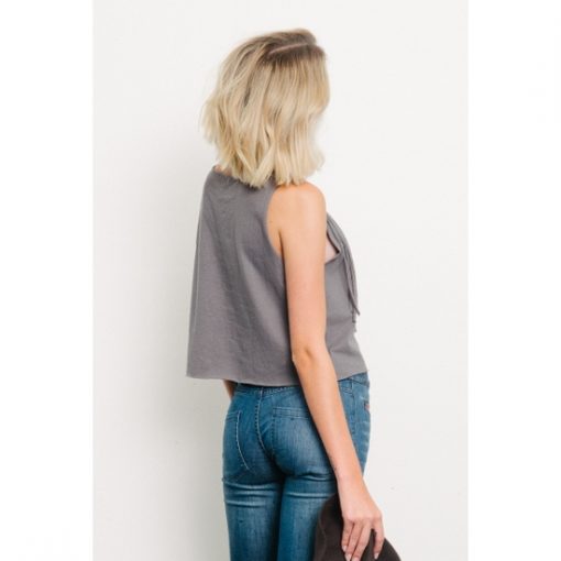 Recycled Graphic Top - Dull Grey