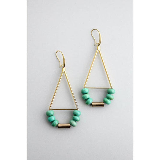 Turquoise Geo Earrings