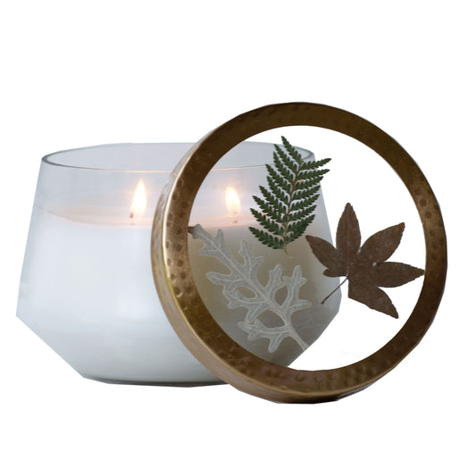 Frosted Juniper Floral Candle - Large