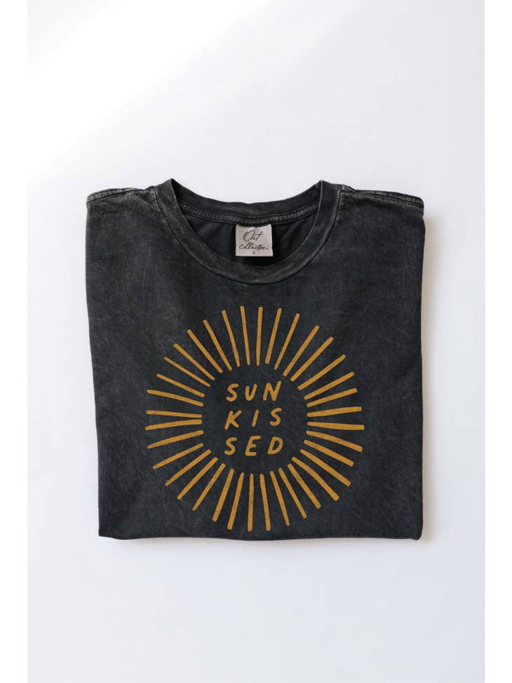 Sunkissed Mineral Washed Tee - Black