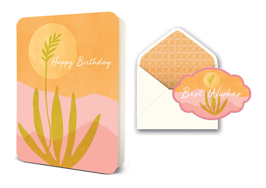 Golden Agave Birthday Card