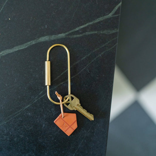 Key Ring - Terracotta Plaid