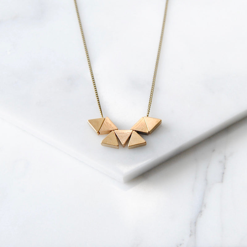 Triangles Cluster Necklace