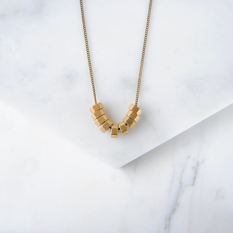 Hexagon Cluster Necklace