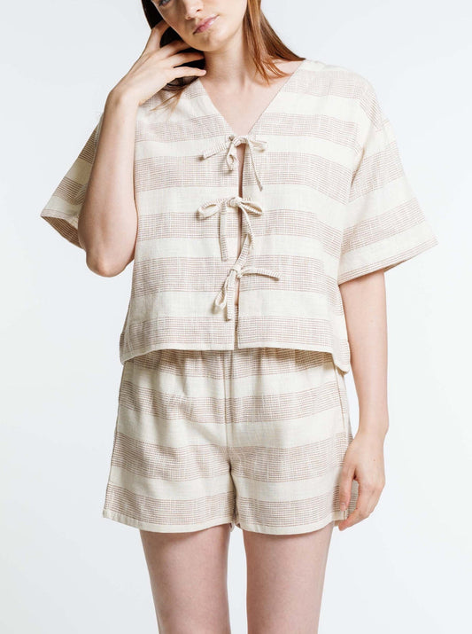 Everyday Short - Terracotta Stripe