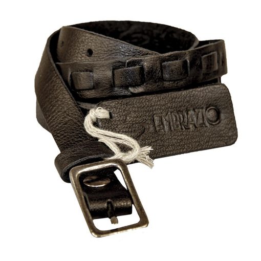 Double Wrap Skinny Belt - Black