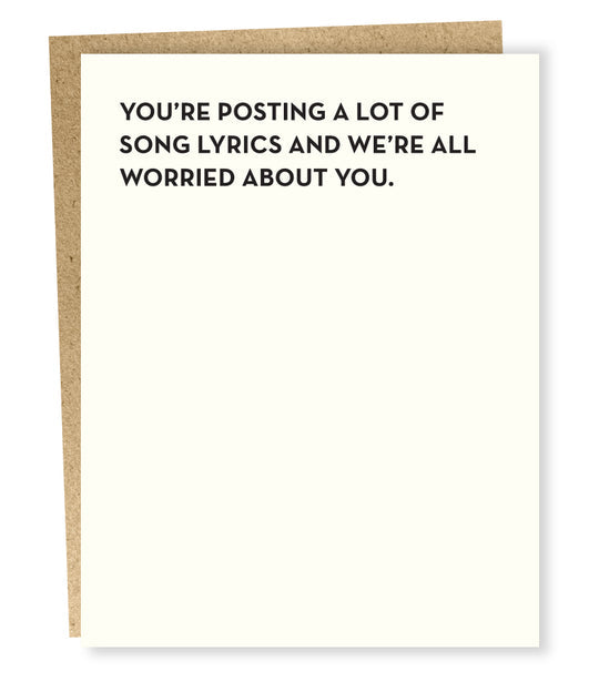 Song Lyrics Card by Sapling Press