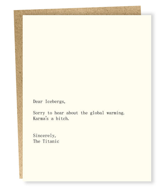 Icebergs/Titanic Card by Sapling Press
