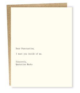Punctuation/Quotation card Card by Sapling Press