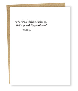 Sleeping Person Card by Sapling Press