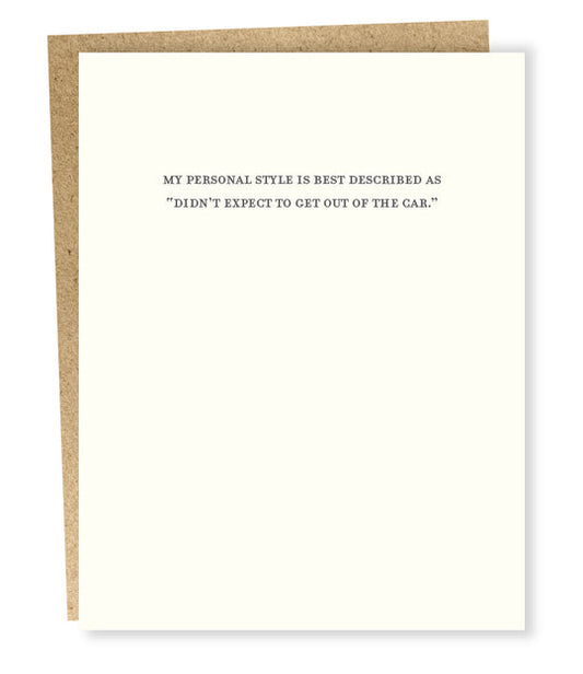 Out of Car Card by Sapling Press