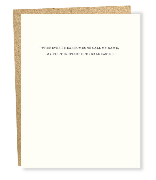 Walk Faster Card by Sapling Press