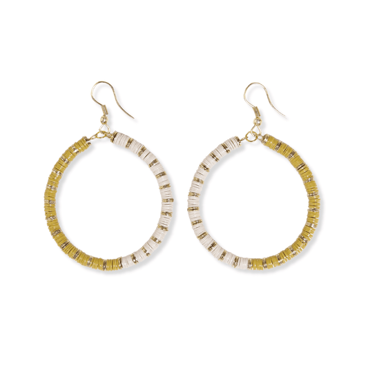 Fonda Hoop Earrings - Citron