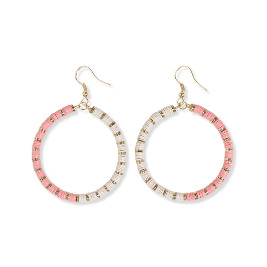 Fonda Hoop Earrings - Light Pink