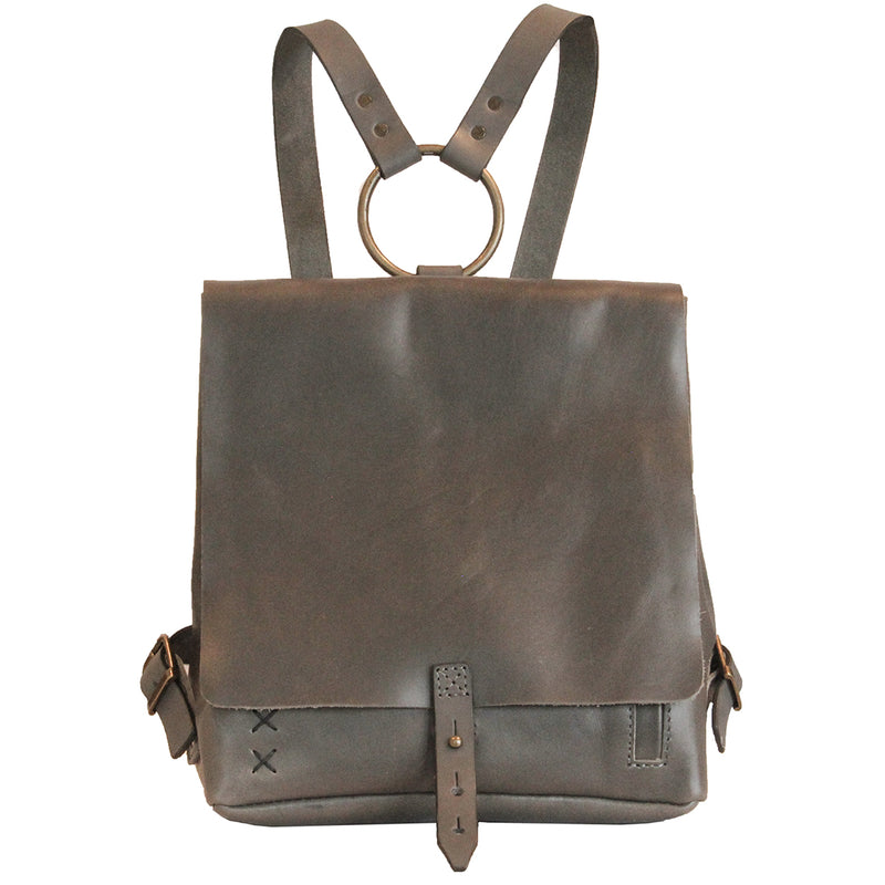 Revival Leather Backpack - Grey