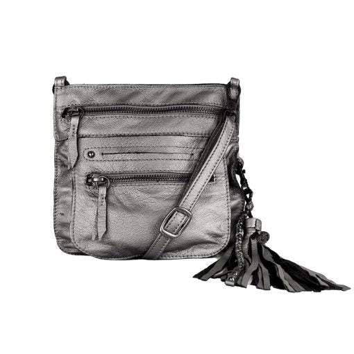 Stretta Crossbody Bag - Silver Metal