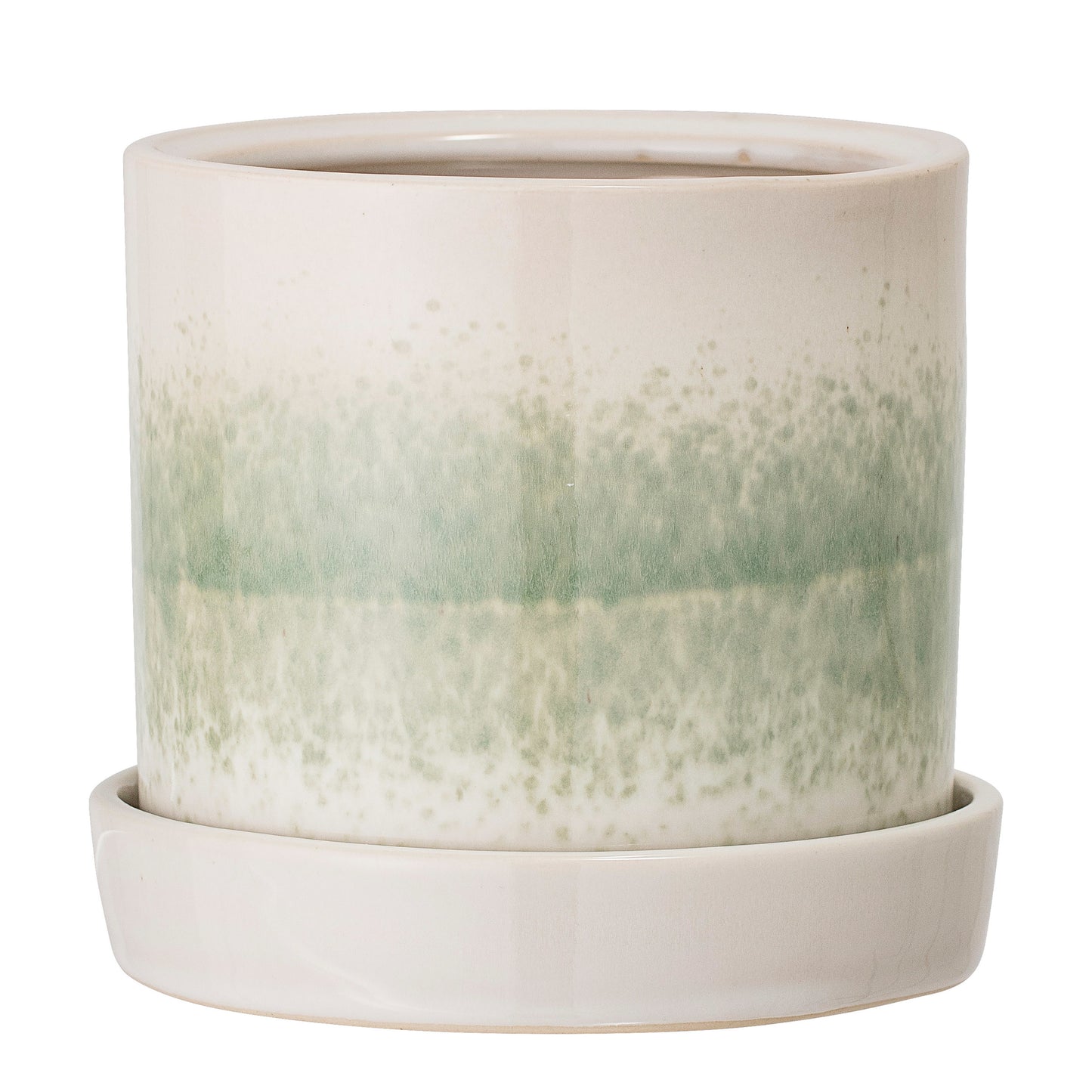 Reactive Glaze Planter with Saucer