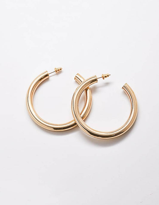 Medium Hoop Earrings - Gold