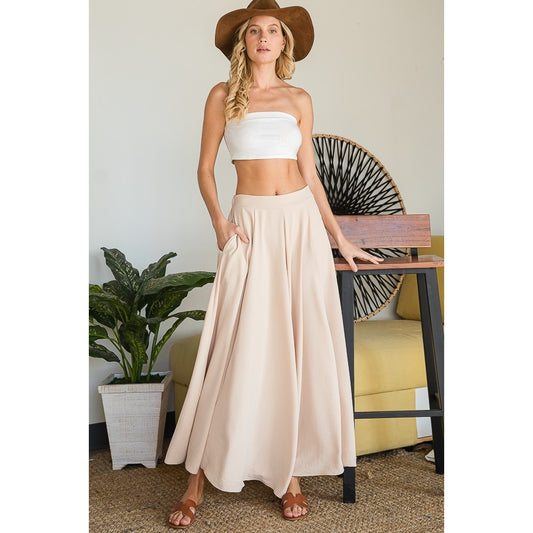 Wide Leg Traveler Pants - Taupe