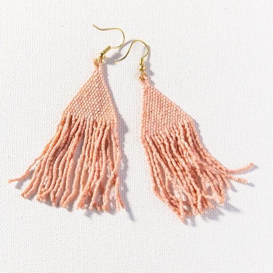 Luxe Petite Fringe Earring - Blush