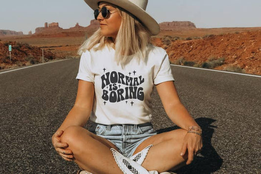 Normal is Boring Tee - White