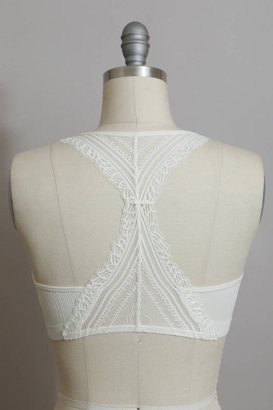 Seamless Racerback Bralette - Ivory