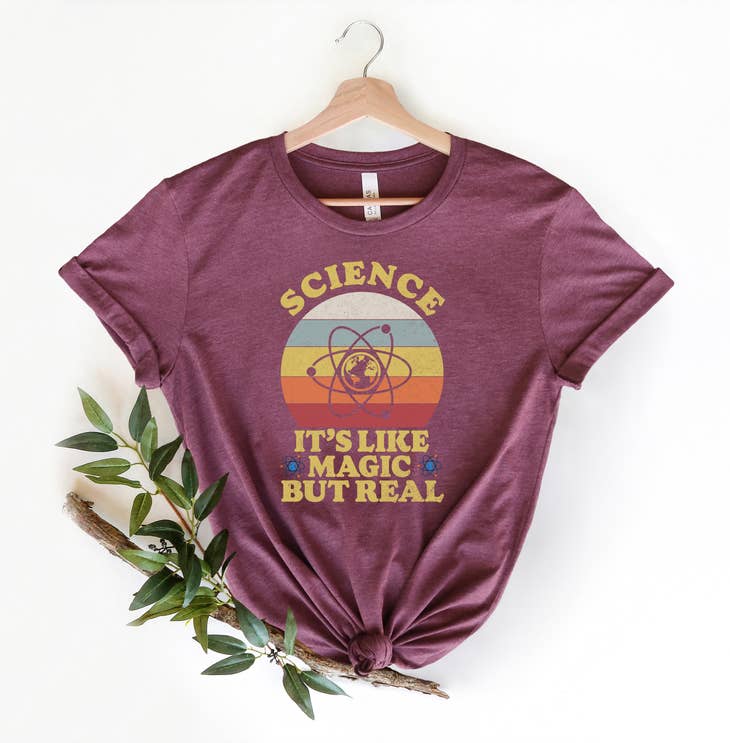 Science It's Like Magic Tee - Heather Maroon