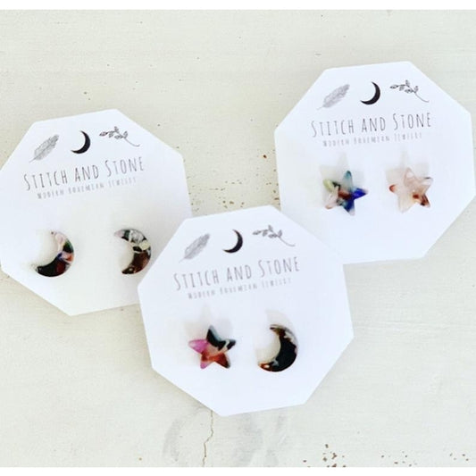 Sun & Moon Studs