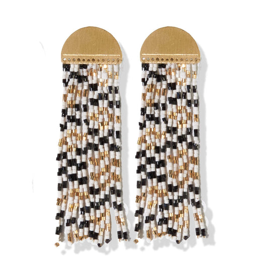 Riley Sprinkled Earrings - Black and White