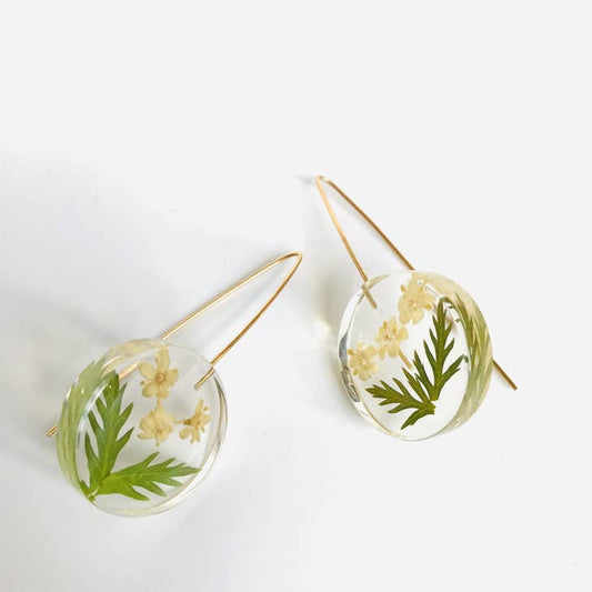 Botanical Full Moon Earrings - March Birthday