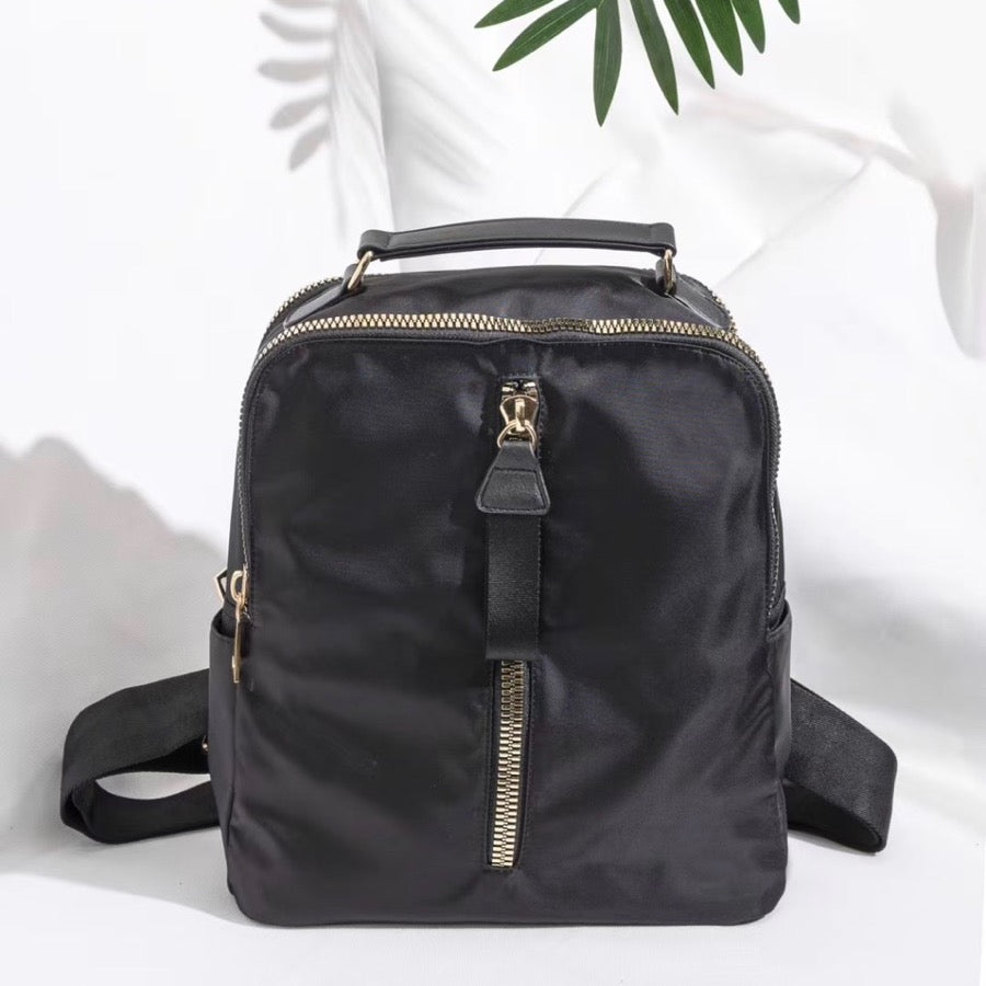 Jumbo Zipper Backpack - Black