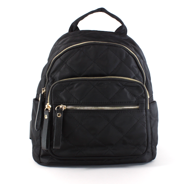 Quilted Backpack - Black