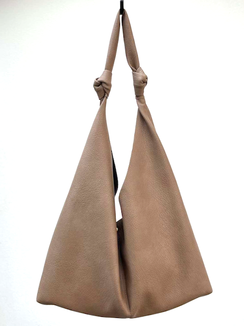 Knotted Hobo Bag - Caramel