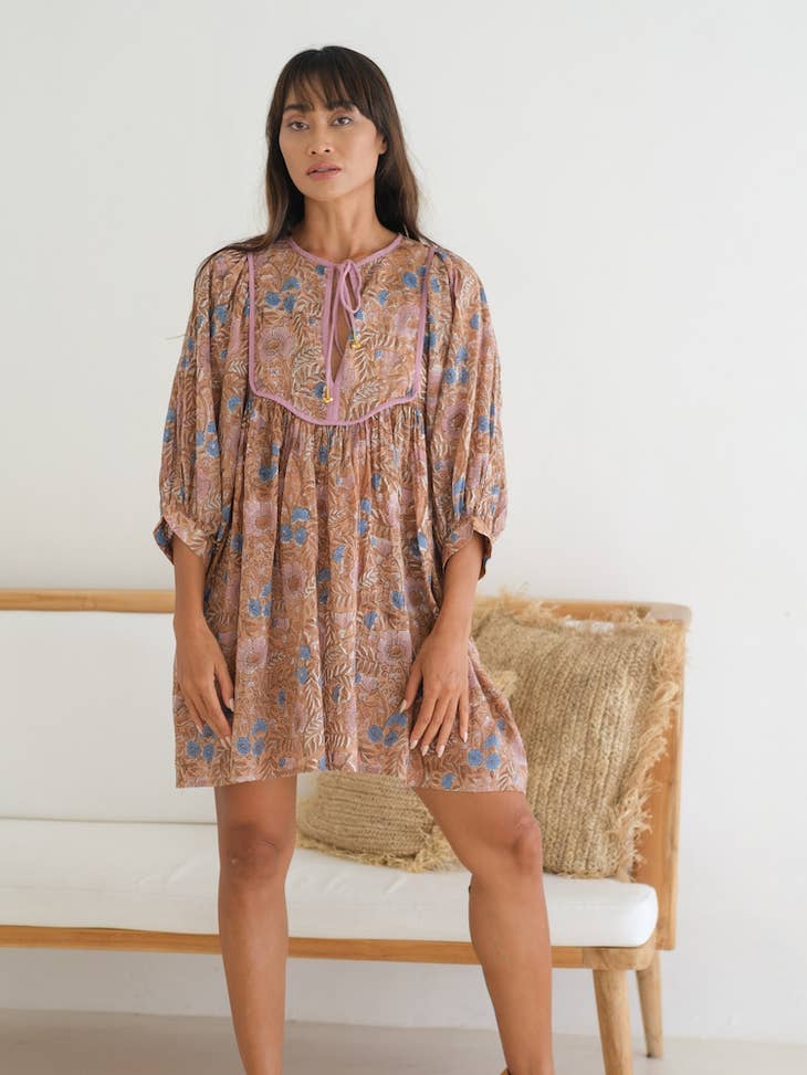 Block Printed Dress - Zoha