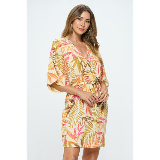 Tropical Kimono Style Dress