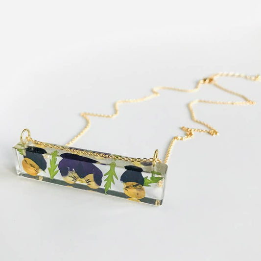 Botanical Palito Bar Pendant - Viola