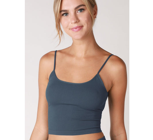 Low Back Crop Top - Ink Blue