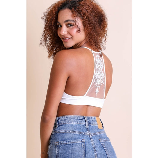 Mesh Racerback - White