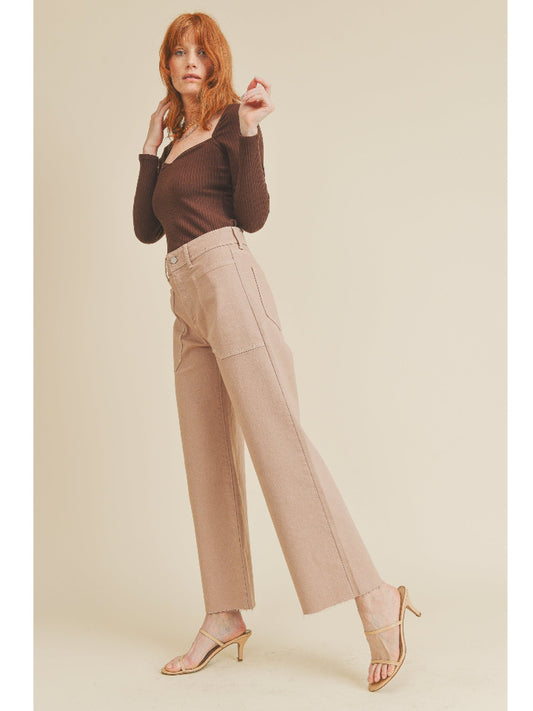 High Rise Utility Wide Leg - Clay
