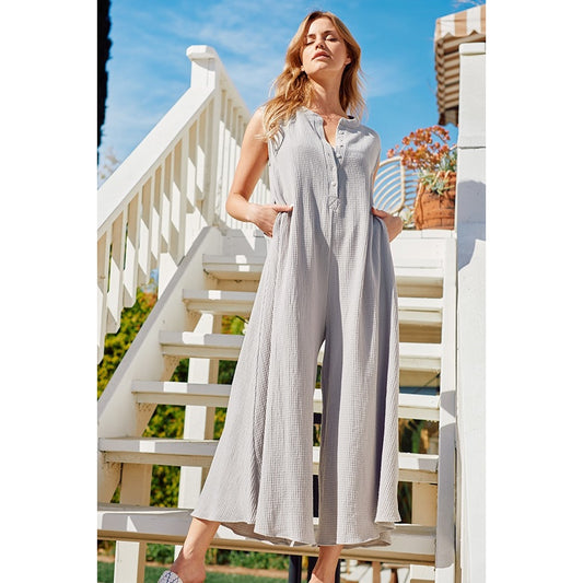 Sleeveless Jumpsuit - Grey