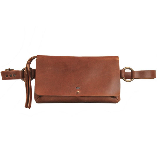 Amelia Leather Sling Bag - Cognac