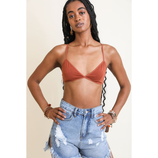 Triangle Bralette - Brown