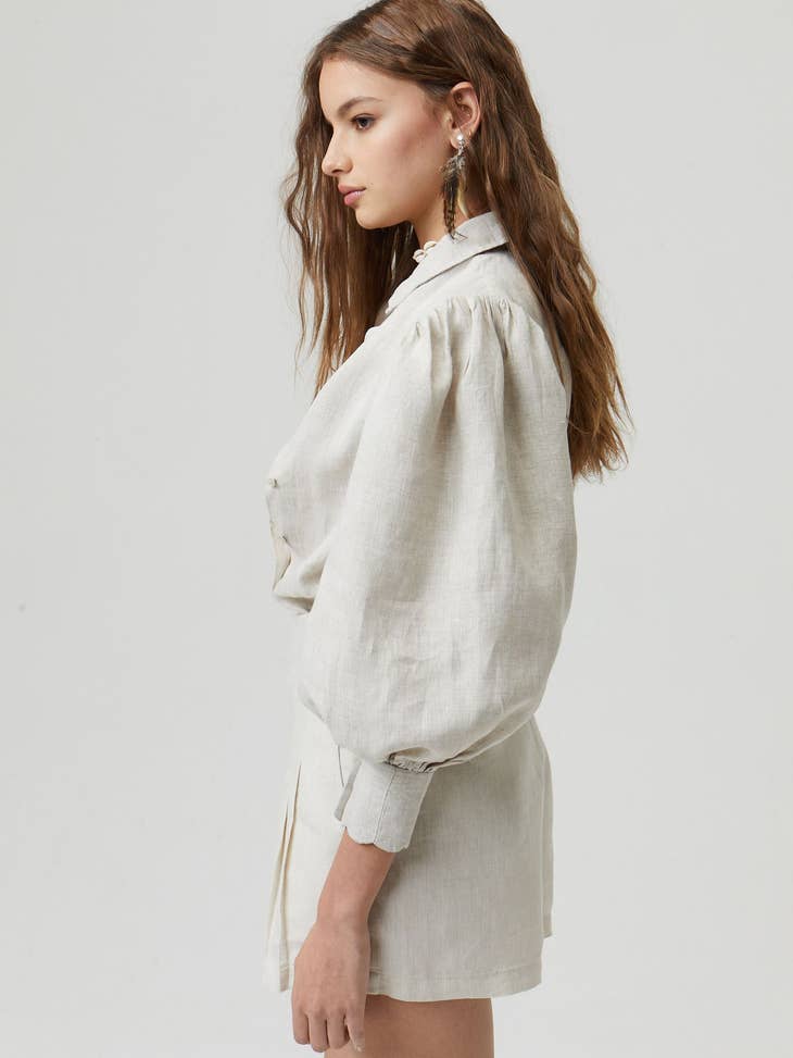 Camille Linen Shirt - Natural