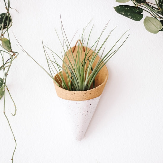 Large Cone Planter - Speckled