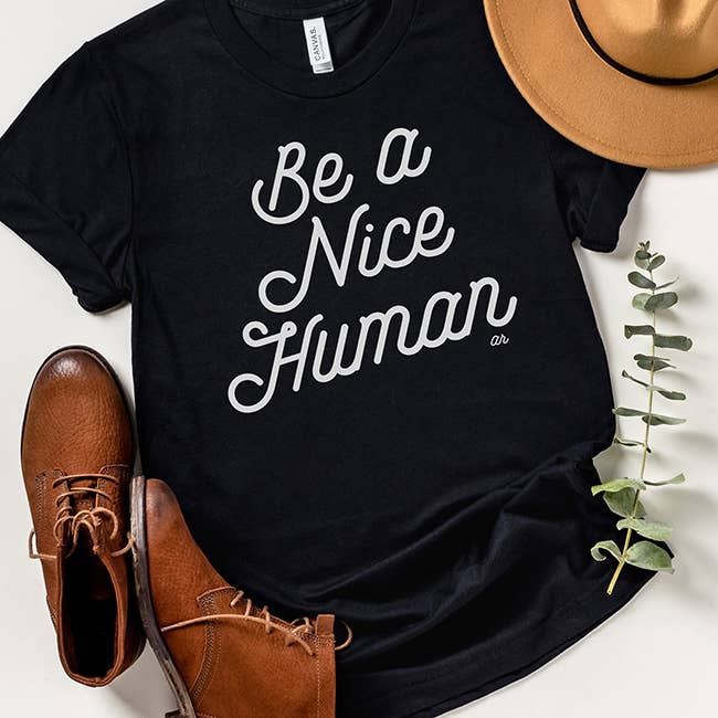 Be a Nice Human Tee - Black