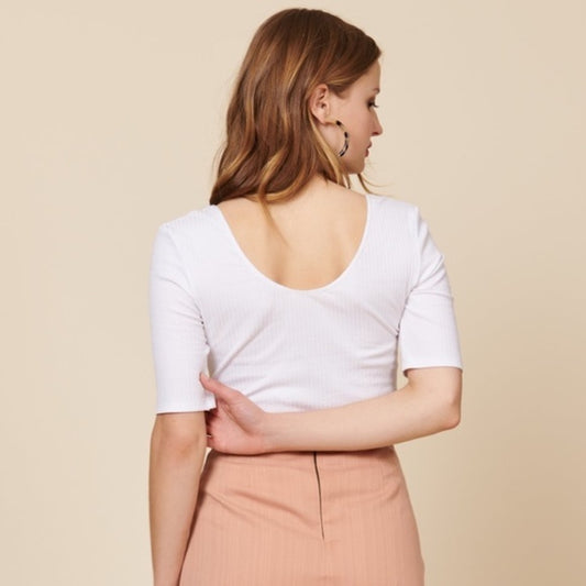 Jodie Tee - White Rib