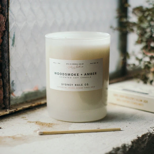 Sydney Hale Candle - Woodsmoke + Amber